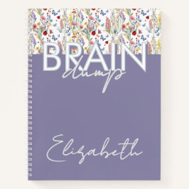 Brain Dump Mindset Organizer Floral lavender Notizblock