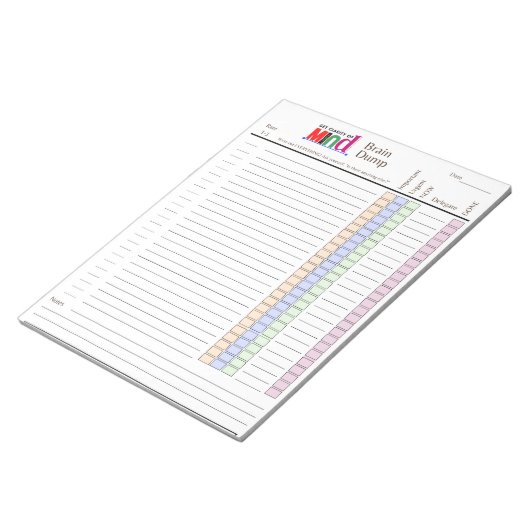 Brain Dump Notepad Notizblock (angewinkelt)