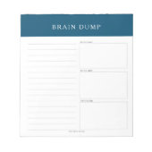 Brain Dump Notepad Notizblock (Vorderseite)