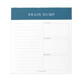 Brain Dump Notepad Notizblock