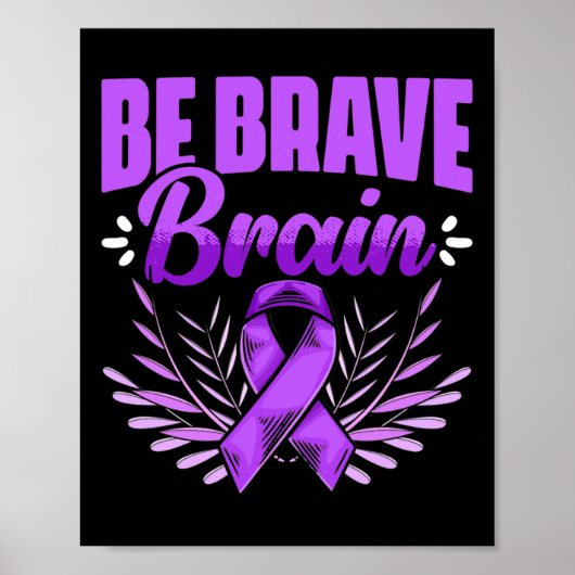 Brain - Epilepsy Survivor Epilepsie Bewusstsein Poster (Vorne)