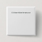 Brain.exe Fun Coder Programmierer-Computer Button (Vorderseite)
