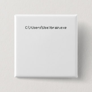 Brain.exe Fun Coder Programmierer-Computer Button