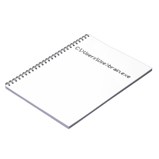 Brain.exe Fun Coder Programmierer-Computer Notizblock (Linke Seite)