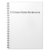 Brain.exe Fun Coder Programmierer-Computer Notizblock (Vorderseite)