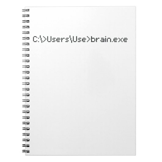 Brain.exe Fun Coder Programmierer-Computer Notizblock (Vorderseite)