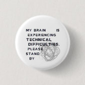 Brain Fog Button Fibromyalgie Button Abzeichen (Vorderseite)