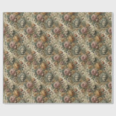 Brain Fog - Gothic Floral Geschenkpapier (Flach)