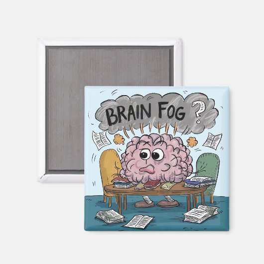 Brain Fog Magnet (Vorderseite/Rückseite)