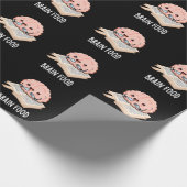 Brain Food Funny Anatomy Pun Dark BG Geschenkpapier (Ecke)
