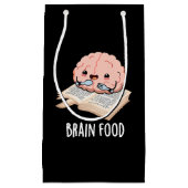 Brain Food Funny Anatomy Pun Dark BG Kleine Geschenktüte (Vorderseite)