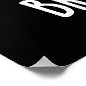 Brain Food Funny Anatomy Pun Dark BG Poster (Ecke)