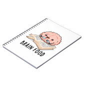 Brain Food Funny Anatomy Pun Notizblock (Linke Seite)