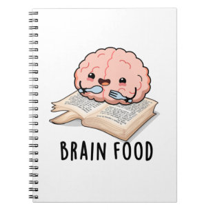 Brain Food Funny Anatomy Pun Notizblock