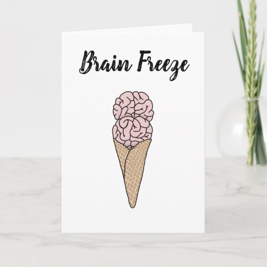 Brain Freeze Eiscreme Karte (Vorderseite)