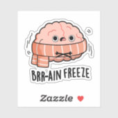 Brain Freeze Funny Biology Anatomie Pun Aufkleber (Blatt)
