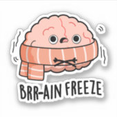 Brain Freeze Funny Biology Anatomie Pun Aufkleber (Vorderseite)