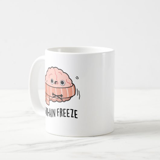 Brain Freeze Funny Biology Anatomie Pun Kaffeetasse (Vorderseite Links)