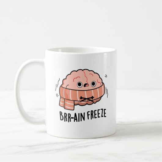 Brain Freeze Funny Biology Anatomie Pun Kaffeetasse (Links)