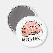 Brain Freeze Funny Biology Anatomie Pun Magnet (Vorderseite/Rückseite)
