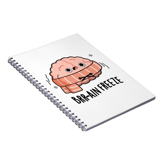 Brain Freeze Funny Biology Anatomie Pun Notizblock (Rechte Seite)