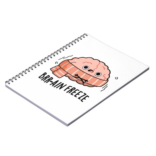Brain Freeze Funny Biology Anatomie Pun Notizblock (Linke Seite)