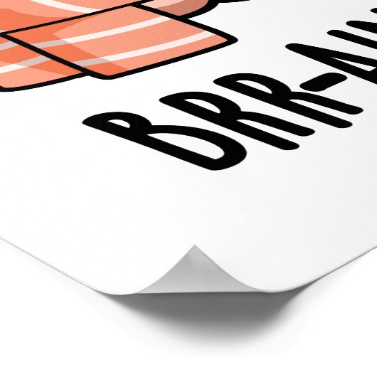 Brain Freeze Funny Biology Anatomie Pun Poster (Ecke)