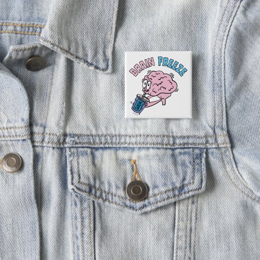 Brain Freeze Funny Cartoon Button (Beispiel)