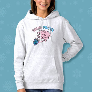 Brain Freeze Funny Cartoon Hoodie