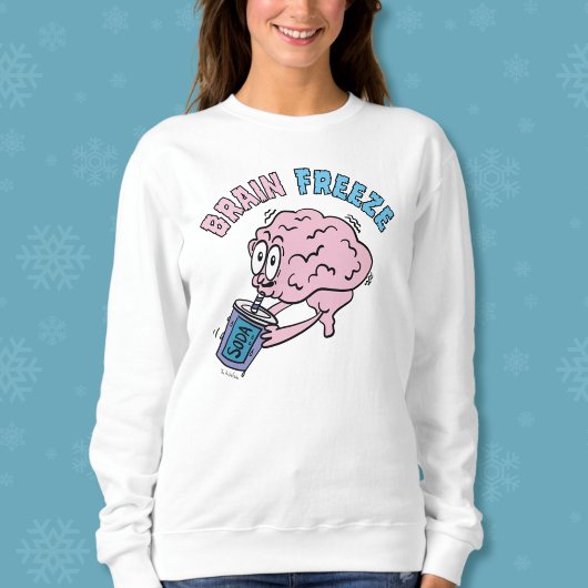 Brain Freeze Funny Cartoon Sweatshirt