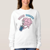 Brain Freeze Funny Cartoon Sweatshirt (Vorderseite)