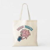 Brain Freeze Funny Cartoon Tragetasche (Rückseite)