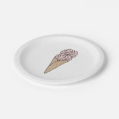 Brain Freeze Ice Creme Pappteller (Schrägansicht)