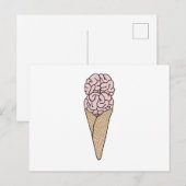 Brain Freeze Ice Creme Postkarte (Vorne/Hinten)