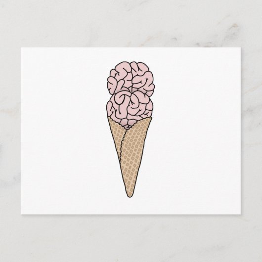 Brain Freeze Ice Creme Postkarte (Vorderseite)