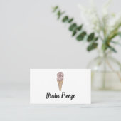 Brain Freeze Ice Creme Visitenkarte (Stehend Vorderseite)