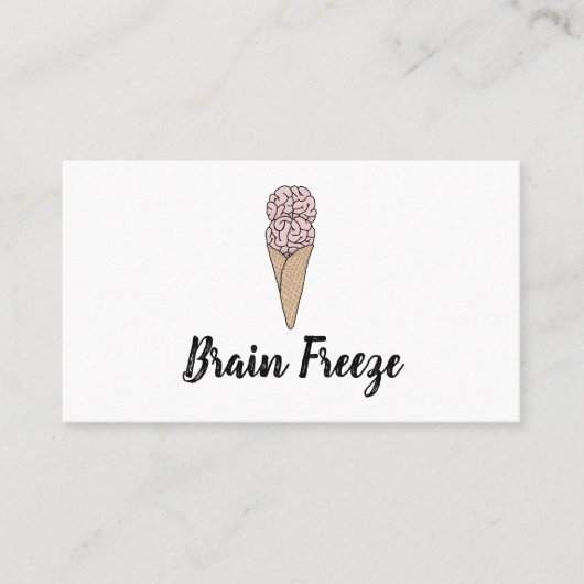 Brain Freeze Ice Creme Visitenkarte (Vorderseite)