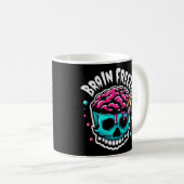 Brain Freeze Skull Spooky Halloween Drink Design Kaffeetasse (VorderseiteRechts)