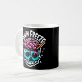 Brain Freeze Skull Spooky Halloween Drink Design Kaffeetasse (Vorderseite Links)