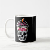 Brain Freeze Skull Spooky Halloween Drink Design Kaffeetasse (Links)