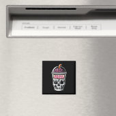 Brain Freeze Skull Spooky Halloween Drink Design Magnet (In Situ (Geschirrspüler))