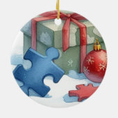 Brain Freeze Snowman's Puzzle Keramik Ornament (Hinten)