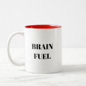 "Brain Fuel" Funny Coffee Tasse (Links)