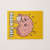 Brain Fuel: Morgenkaffee-Motivations-Cartoon Puzzle (Horizontal)
