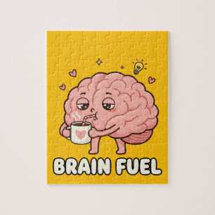 Brain Fuel: Morgenkaffee-Motivations-Cartoon Puzzle