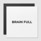 Brain Full Minimalist Typographic Magnetic  Magneteinladung (Vorne/Hinten)