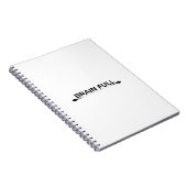 Brain Full Minimalist Typographic Spiral Notebook Notizblock (Rechte Seite)