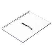 Brain Full Minimalist Typographic Spiral Notebook Notizblock (Linke Seite)