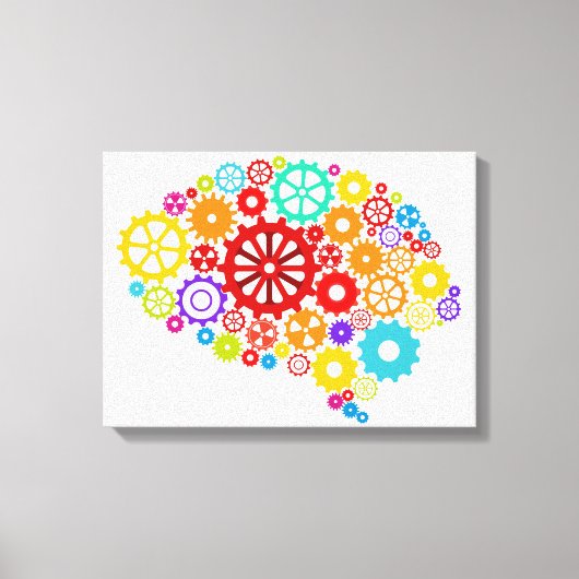 Brain Gears Canvas Print Leinwanddruck (Vorderseite)