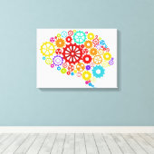 Brain Gears Canvas Print Leinwanddruck (Insitu (Holzboden))